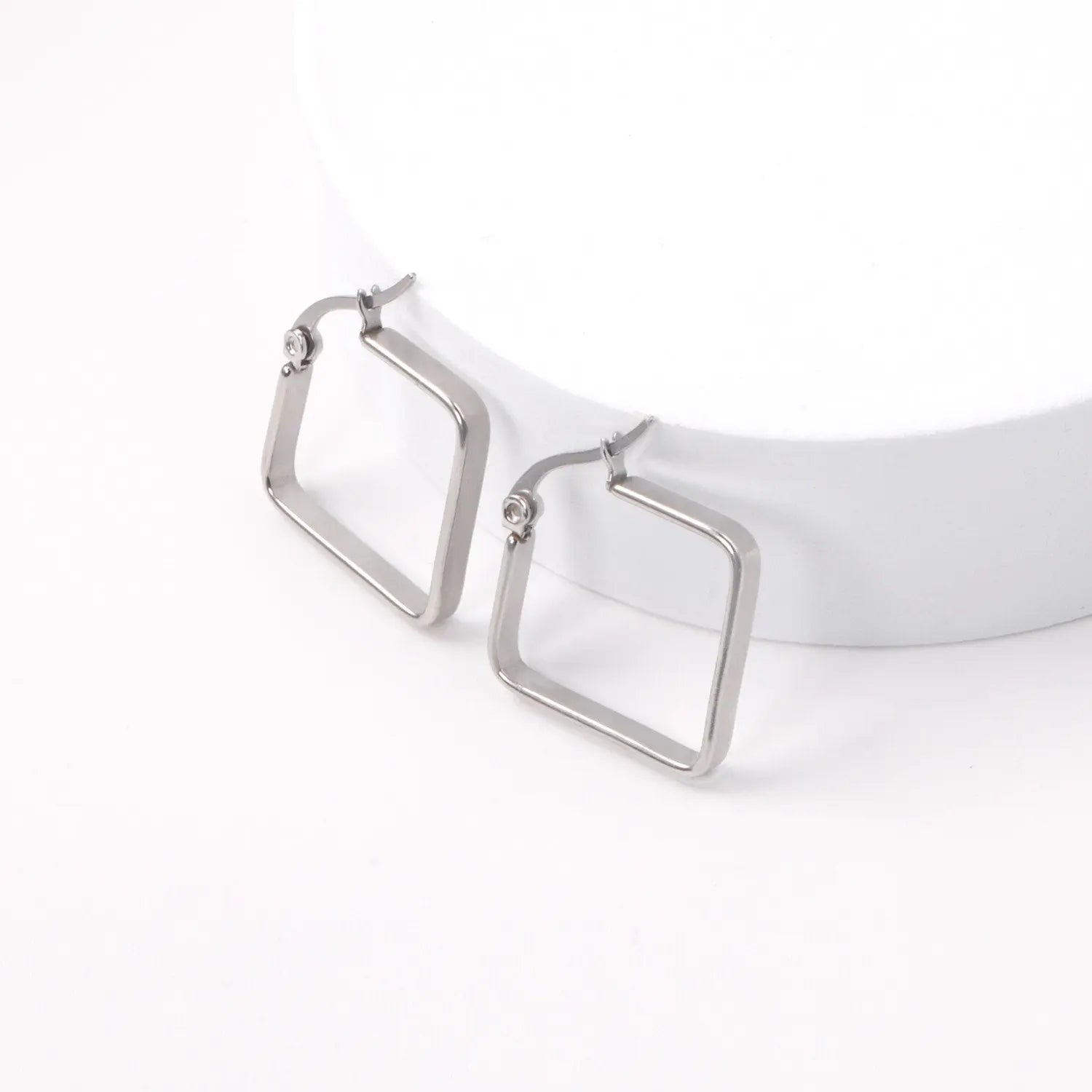 Big Suqare Hoop Earrings For Women Stainless Steel Geometirc Statement Earrings Punk Jewelry Party Birthday Gifts asonjewelry