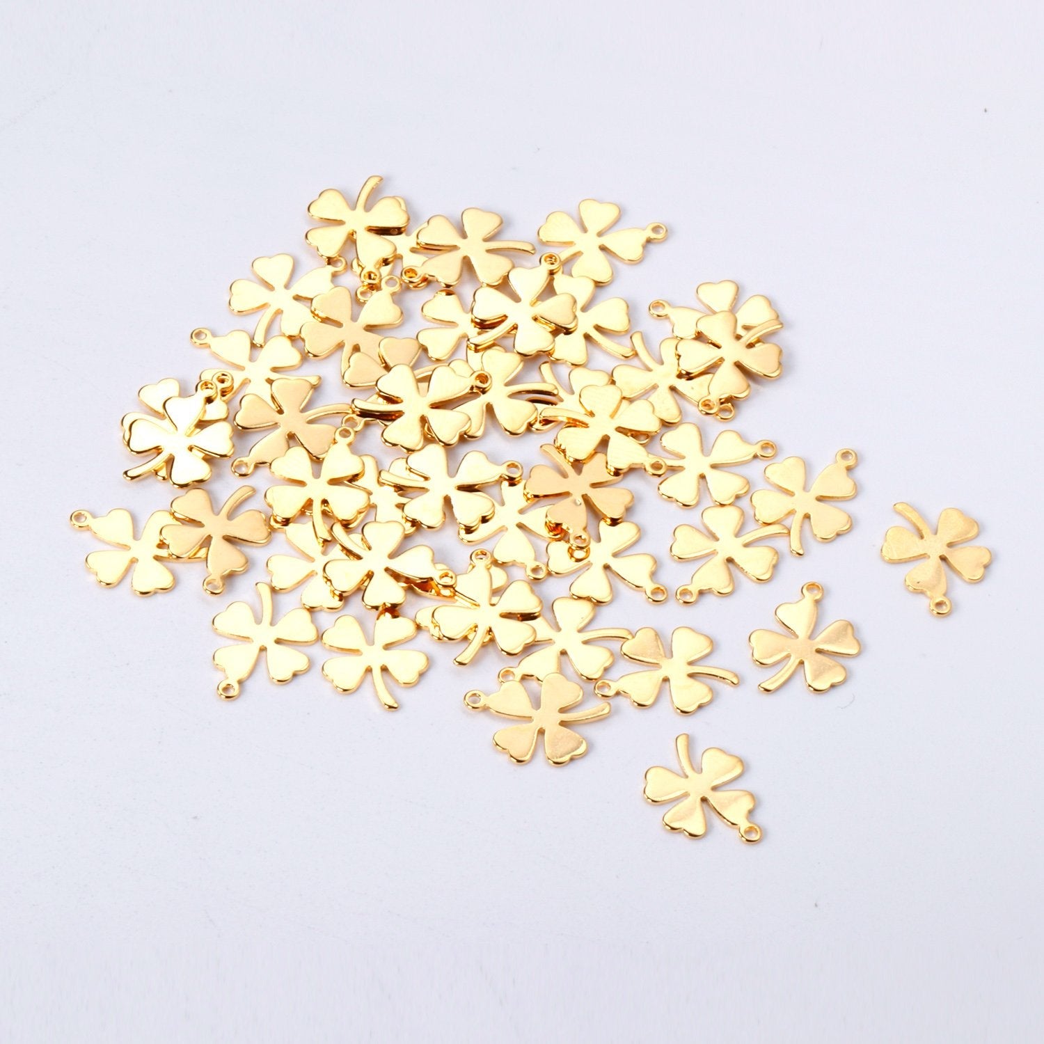 ASON 100 Pcs/Lots Ladies Necklace Heart Charm Pendant Stainless Steel For Necklace Bracelet DIY Handmade Jewelry Making Supplies asonjewelry